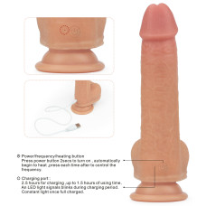 Вібратор LoveToy Dual-Layered Silicone Rotating Cock With Vibration Anthony 8.5 Flesh