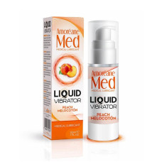 Лубрикант с эффектом вибрации Amoreane Med Liquid Vibrator Peach 30 мл