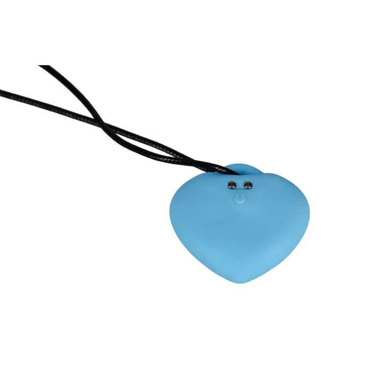 Мінівібратор «Сердечко» FairyGasm PleasureStone blue, 9 режимів, на шнурку Мінівібратор «Сердечко» FairyGasm PleasureStone blue, 9 режимів, на шнурку