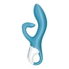 Вибратор-кролик с тройным отростком Satisfyer Embrace me Turquoise, 2 мотора, диаметр 3,6 см