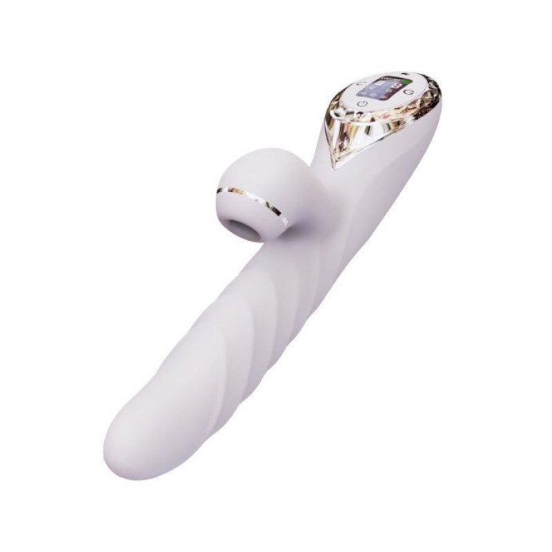 Вибратор-кролик с вакуумной стимуляцией и вращающимся стволом Kistoy A-King Max Белый Вибратор-кролик с вакуумной стимуляцией и вращающимся стволом Kistoy A-King Max Белый