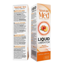 Лубрикант с эффектом вибрации Amoreane Med Liquid Vibrator Peach 30 мл