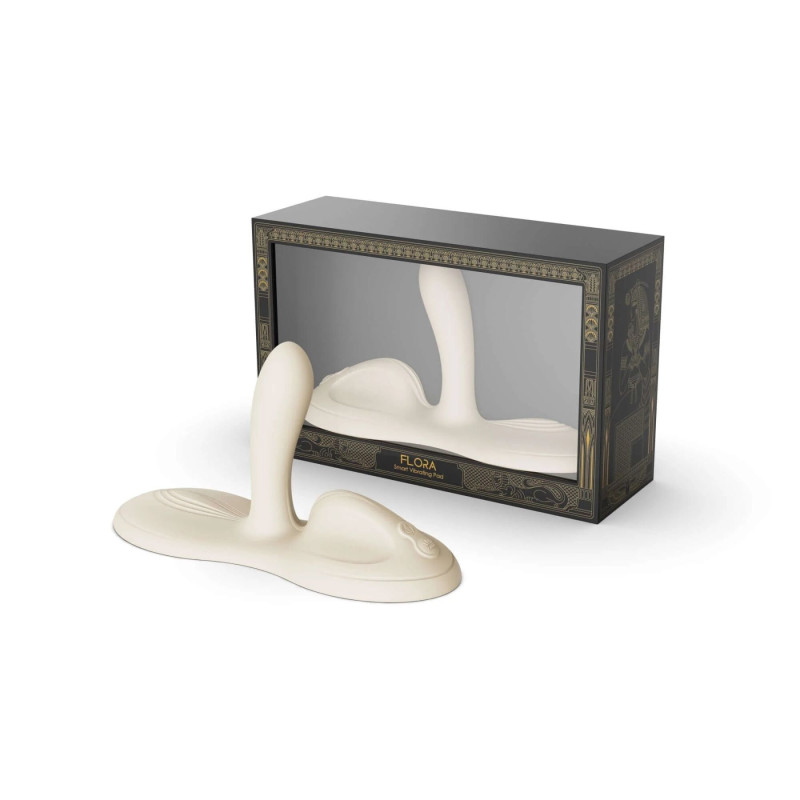 Sit-on-top смарт-вибратор Zalo – Flora Smart Vibrating Pad Ivory White, 9 моторов Sit-on-top смарт-вибратор Zalo – Flora Smart Vibrating Pad Ivory White, 9 моторов