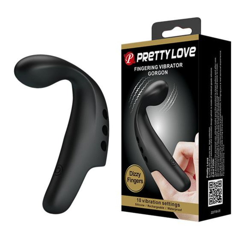 Вибронасадка на палец Pretty Love Fingering Vibrator Gordon Black Вибронасадка на палец Pretty Love Fingering Vibrator Gordon Black
