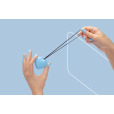 Минивибратор «Сердечко» FairyGasm PleasureStone blue, 9 режимов, на шнурке