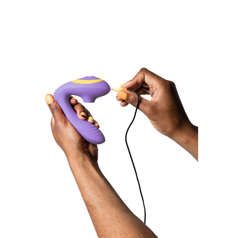 Вакуумный вибратор Romp Reverb Lilac, вагинально-клиторальный Вакуумный вибратор Romp Reverb Lilac, вагинально-клиторальный