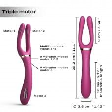 Вибратор-стимулятор Dorcel INFINITE JOY PLUM, многофункциональный, унисекс