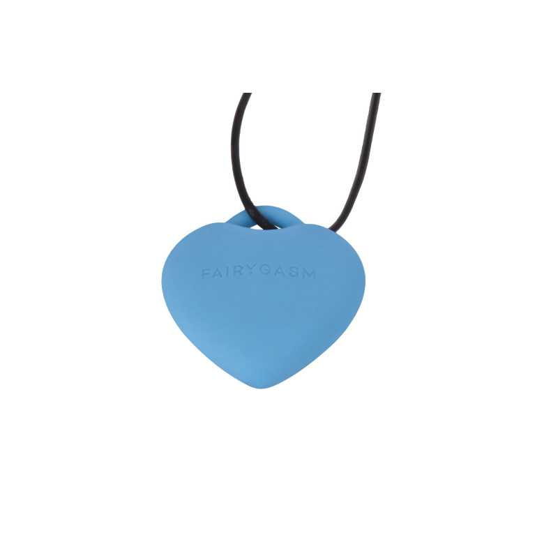 Мінівібратор «Сердечко» FairyGasm PleasureStone blue, 9 режимів, на шнурку Мінівібратор «Сердечко» FairyGasm PleasureStone blue, 9 режимів, на шнурку