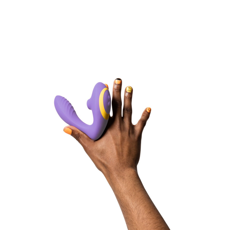 Вакуумный вибратор Romp Reverb Lilac, вагинально-клиторальный Вакуумный вибратор Romp Reverb Lilac, вагинально-клиторальный