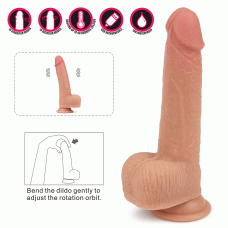 Вібратор LoveToy Dual-Layered Silicone Rotating Cock With Vibration Anthony 8.5 Flesh