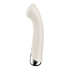 Вибратор с ротацией Satisfyer Spinning G-Spot 1 Beige, плоская площадка для стимуляции точки G