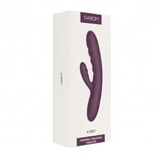 Вибратор-кролик Svakom Avery Lilac со движущимся стволом движение вперед-назад