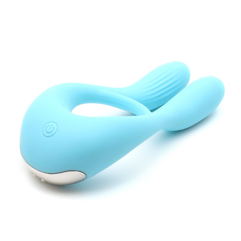 Вібратор для пар KisToy Martin Блакитний Вібратор для пар KisToy Martin Блакитний