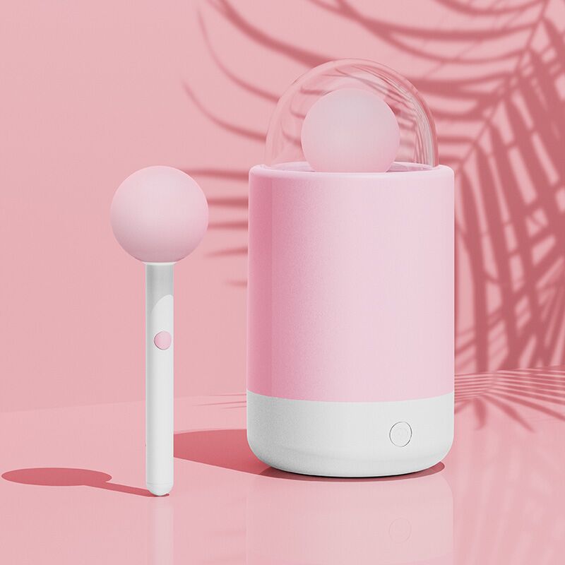 Вібратор-цукерка на паличці KISTOY Pink Pop, зарядний кейс-нічник, 10 режимів вібрації Вібратор-цукерка на паличці KISTOY Pink Pop, зарядний кейс-нічник, 10 режимів вібрації