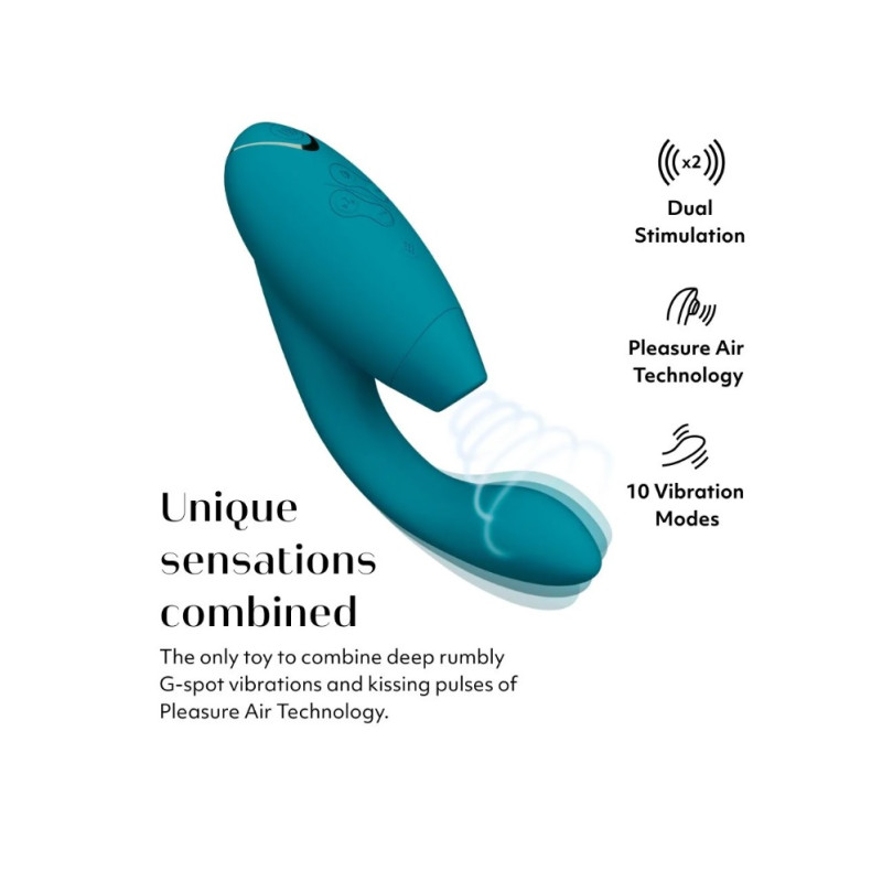 Инновационный бесконтактный вибратор-стимулятор Womanizer Duo 2 Petrol