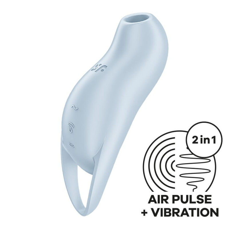 Вакуумный клиторальный стимулятор с вибрацией Satisfyer Pocket Pro 1 Blue Вакуумный клиторальный стимулятор с вибрацией Satisfyer Pocket Pro 1 Blue