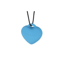 Минивибратор «Сердечко» FairyGasm PleasureStone blue, 9 режимов, на шнурке