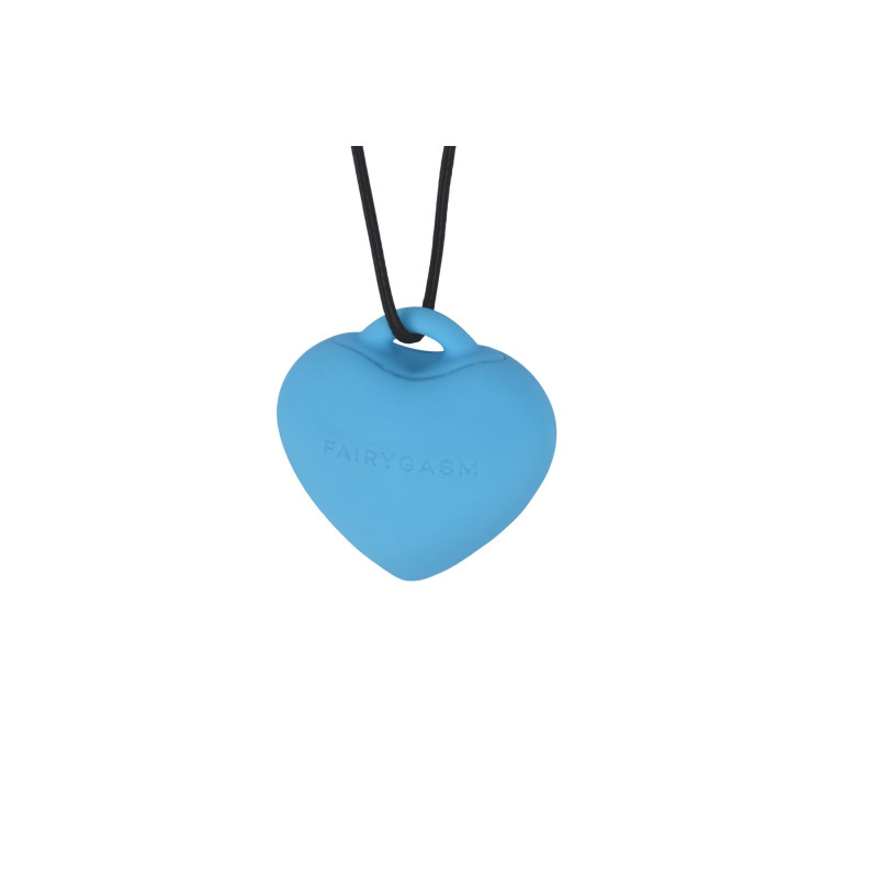 Мінівібратор «Сердечко» FairyGasm PleasureStone blue, 9 режимів, на шнурку Мінівібратор «Сердечко» FairyGasm PleasureStone blue, 9 режимів, на шнурку