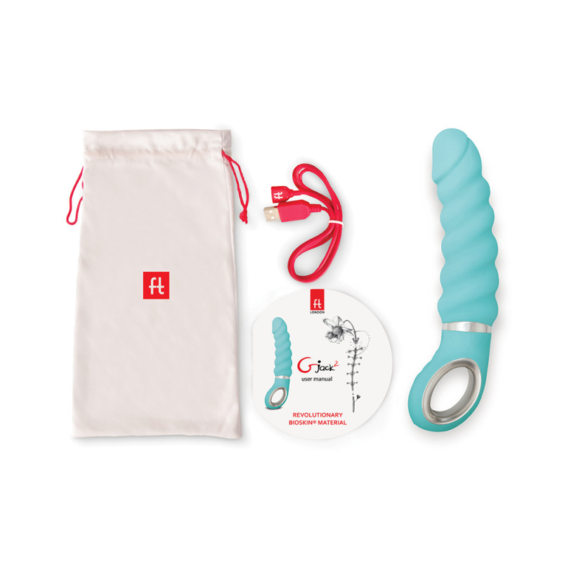 Анатомічний вібромасажер Fun Toys Gjack2 Tiffany Бірюзовий Анатомічний вібромасажер Fun Toys Gjack2 Tiffany Бірюзовий