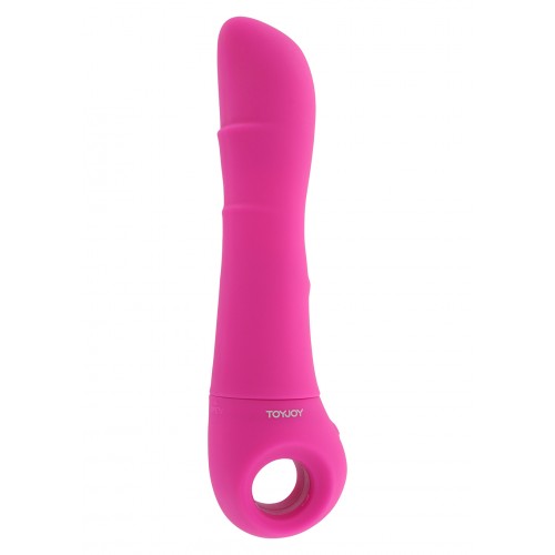 Вібратор Toy Joy Luna Flexible Vibe 18х3,5 см Рожевий