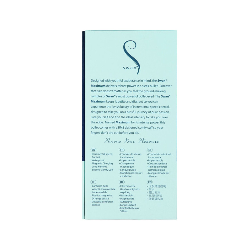 Віброкуля Swan Maximum + Comfy Cuff Blue, суперпотужна, різна інтенсивність, силіконова манжета Віброкуля Swan Maximum + Comfy Cuff Blue, суперпотужна, різна інтенсивність, силіконова манжета