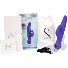 Вибратор-кролик Touch by SWAN - Trio Purple, сенсорное управление, ротация, диаметр 3,8 см