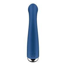 Вибратор с ротацией Satisfyer Spinning G-Spot 1 Blue, плоская площадка для стимуляции точки G