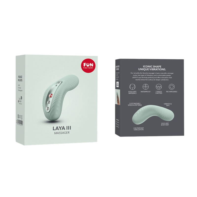 Накладной вибратор Fun Factory LAYA III sage green, эффект постукивания пальцем Накладной вибратор Fun Factory LAYA III sage green, эффект постукивания пальцем