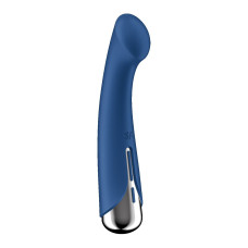 Вибратор с ротацией Satisfyer Spinning G-Spot 1 Blue, плоская площадка для стимуляции точки G