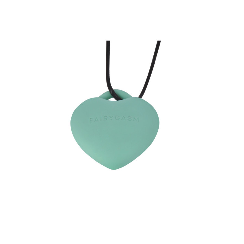 Мінівібратор «Сердечко» FairyGasm PleasureStone green, 9 режимів, на шнурку Мінівібратор «Сердечко» FairyGasm PleasureStone green, 9 режимів, на шнурку