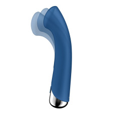 Вибратор с ротацией Satisfyer Spinning G-Spot 1 Blue, плоская площадка для стимуляции точки G