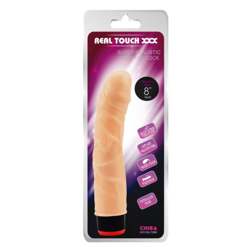 Вибромассажер Chisa 8 Vibe Cock Телесный Вибромассажер Chisa 8 Vibe Cock Телесный