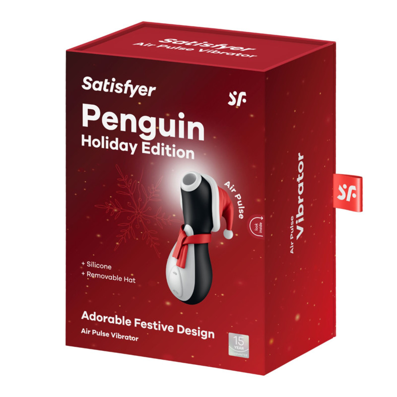 Вакуумный клиторальный стимулятор Satisfyer Penguin Holiday Edition в шапочке и шарфе Вакуумный клиторальный стимулятор Satisfyer Penguin Holiday Edition в шапочке и шарфе