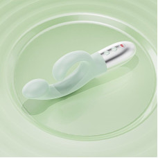 Вибратор-кролик для точки G KISTOY Big G Green, изогнутый отросток, автоматический подогрев.