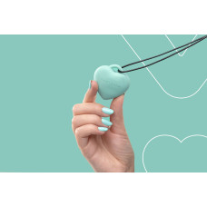 Минивибратор «Сердечко» FairyGasm PleasureStone green, 9 режимов, на шнурке