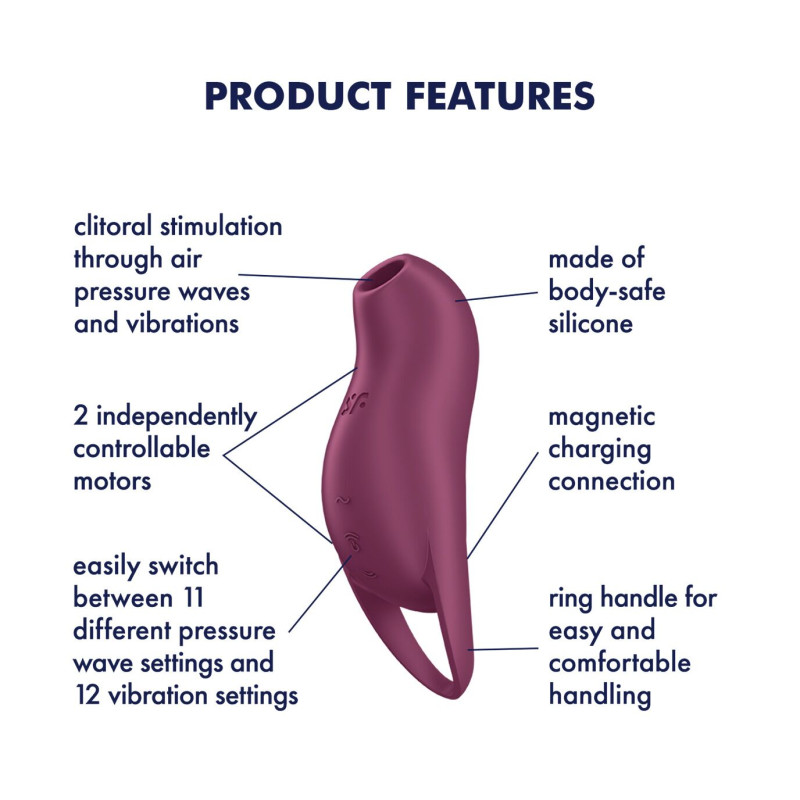 Вакуумный клиторальный стимулятор Satisfyer Pocket Pro 1 Purple Вакуумный клиторальный стимулятор Satisfyer Pocket Pro 1 Purple