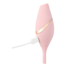 Виброяйце с вакуумным стимулятором KISTOY Cathy Mini на гибкой сцепке, подогрев