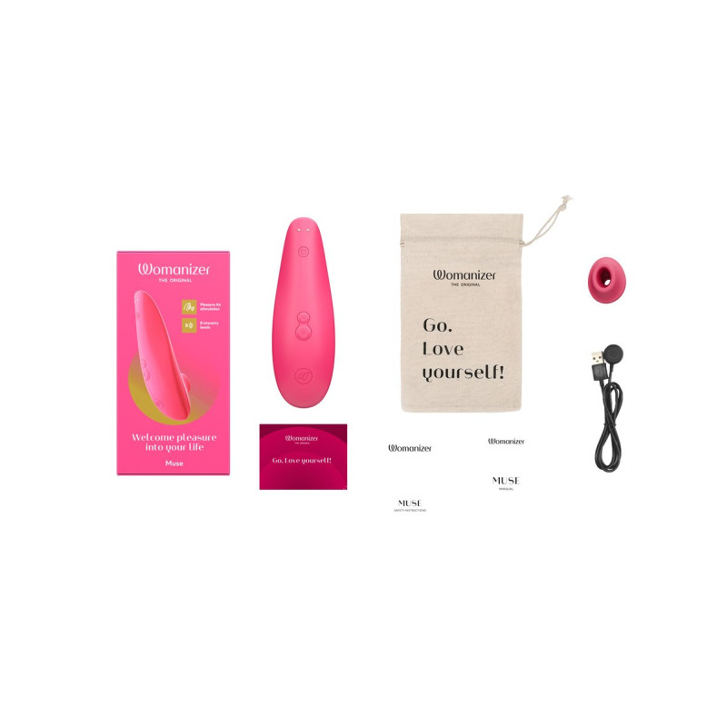 Вакуумный стимулятор клитора Womanizer Muse Pink Rose Вакуумный стимулятор клитора Womanizer Muse Pink Rose