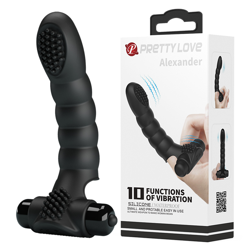 Насадка на палець Pretty Love Alexander Finger Vibrator Black Насадка на палець Pretty Love Alexander Finger Vibrator Black