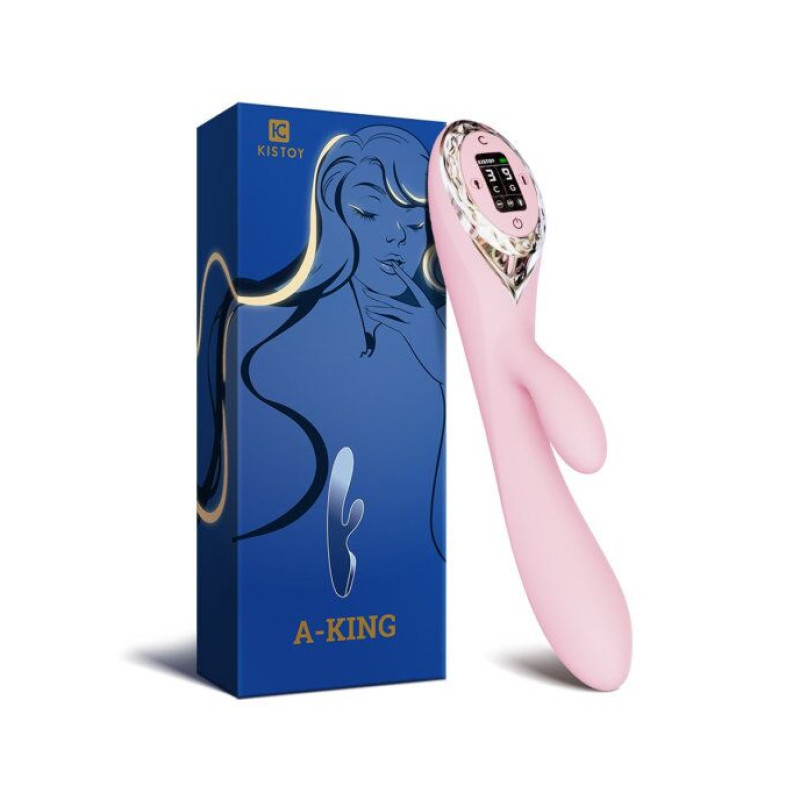 Вибратор-кролик с надувающейся головкой Kistoy A-King, LED-экран Вибратор-кролик с надувающейся головкой Kistoy A-King, LED-экран