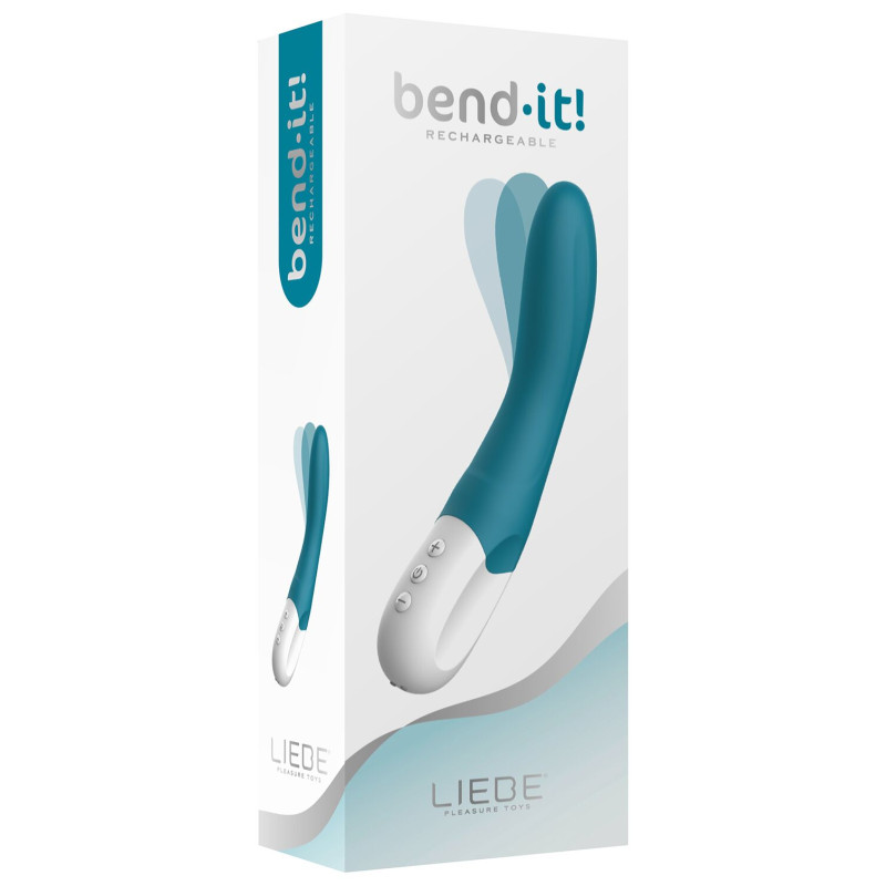 Вибратор точки G Liebe Bend It Rechargeable Ocean Blue, 10 режимов, очень мощный, гибкий ствол Вибратор точки G Liebe Bend It Rechargeable Ocean Blue, 10 режимов, очень мощный, гибкий ствол