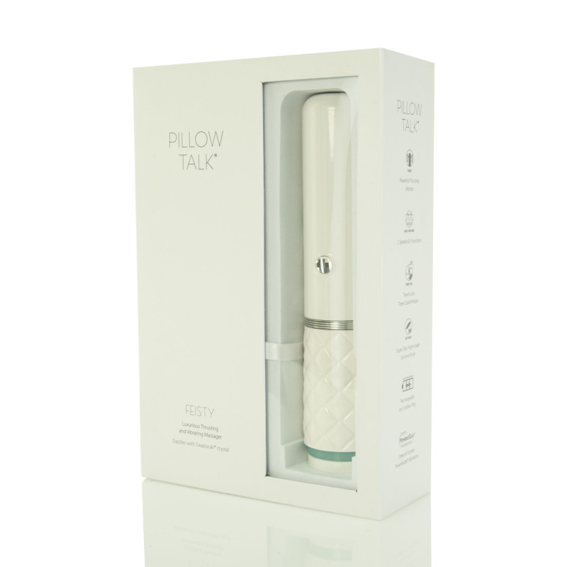Розкішний вібратор-пульсатор із присоскою Pillow Talk Feisty Thrusting Vibrator Бірюзовий Розкішний вібратор-пульсатор із присоскою Pillow Talk Feisty Thrusting Vibrator Бірюзовий