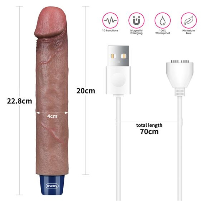 Вибратор LoveToy Real Softee Rechargeable Silicone Vibrating Dildo 9 Вибратор LoveToy Real Softee Rechargeable Silicone Vibrating Dildo 9