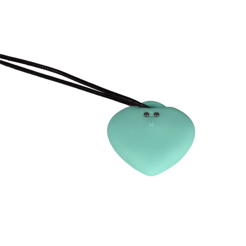 Мінівібратор «Сердечко» FairyGasm PleasureStone green, 9 режимів, на шнурку Мінівібратор «Сердечко» FairyGasm PleasureStone green, 9 режимів, на шнурку