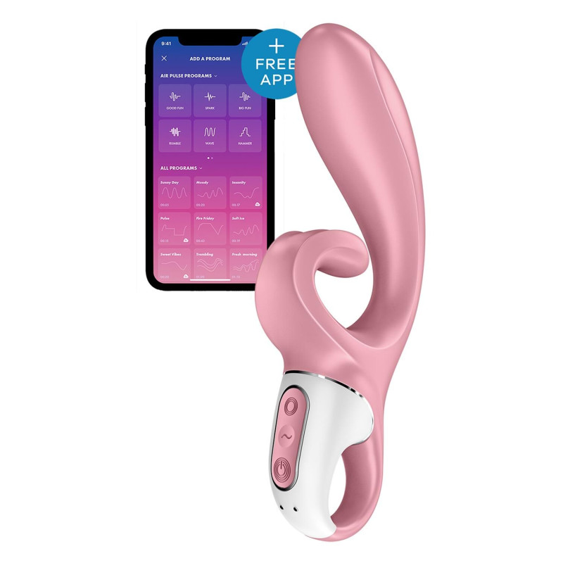 Смарт вибратор-кролик Satisfyer Hug Me Pink, 2 мотора, диаметр 4,2см, широкая клиторальная часть Смарт вибратор-кролик Satisfyer Hug Me Pink, 2 мотора, диаметр 4,2см, широкая клиторальная часть