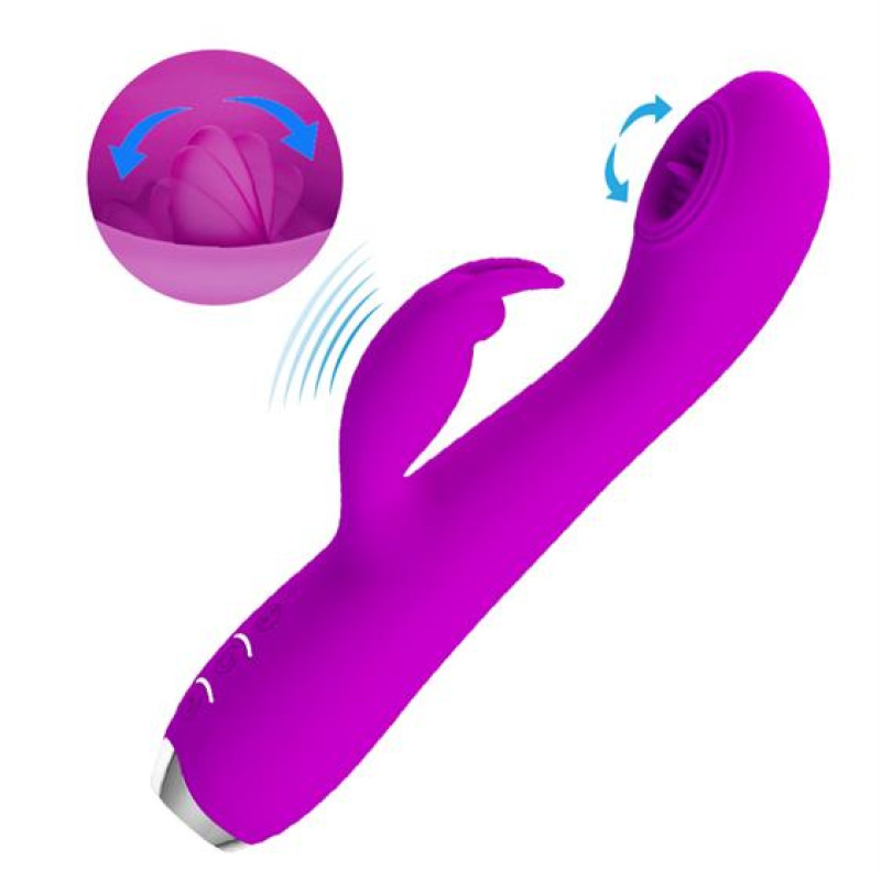 Вибратор Pretty Love Rachel Licking Vibrator Purple Вибратор Pretty Love Rachel Licking Vibrator Purple