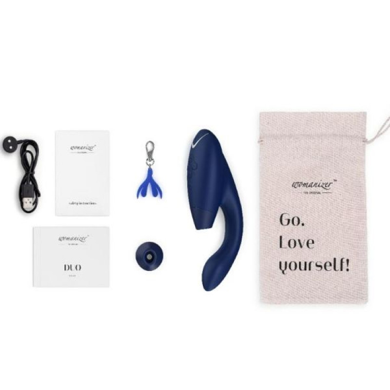 Інноваційний безконтактний вібратор-стимулятор Womanizer Duo Blueberry Інноваційний безконтактний вібратор-стимулятор Womanizer Duo Blueberry