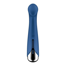 Вибратор с ротацией Satisfyer Spinning G-Spot 1 Blue, плоская площадка для стимуляции точки G