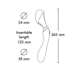 Вибромассажер Shunga Zoa Light Pink, двухсторонний