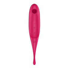 Вібратор для клітора з вакуумною стимуляцією Satisfyer Twirling Pro Red